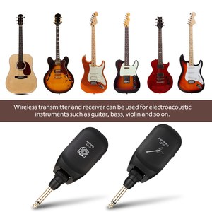 Sistema inalámbrico para guitarra eléctrica, transmisor y receptor con batería recargable integrada, UHF - Product Image 3