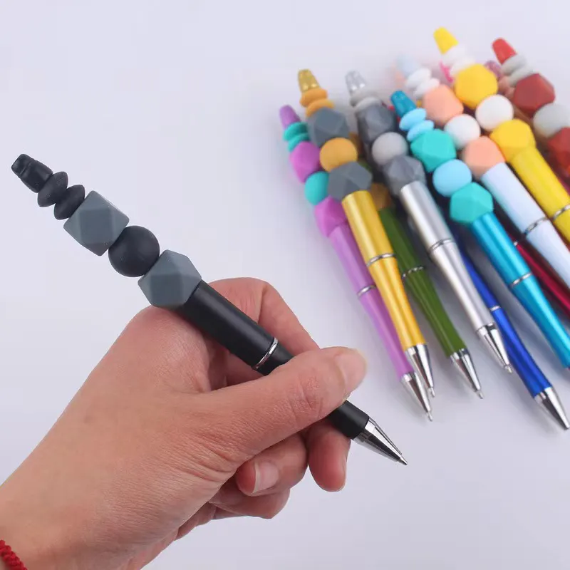YS7プラスチックビーズのペンを購入する結婚式は誕生日パーティーギフトを好む学生の文房具ボールペンを書くために