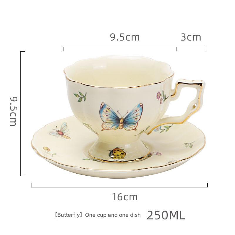 White Butterfly Cup+Saucer