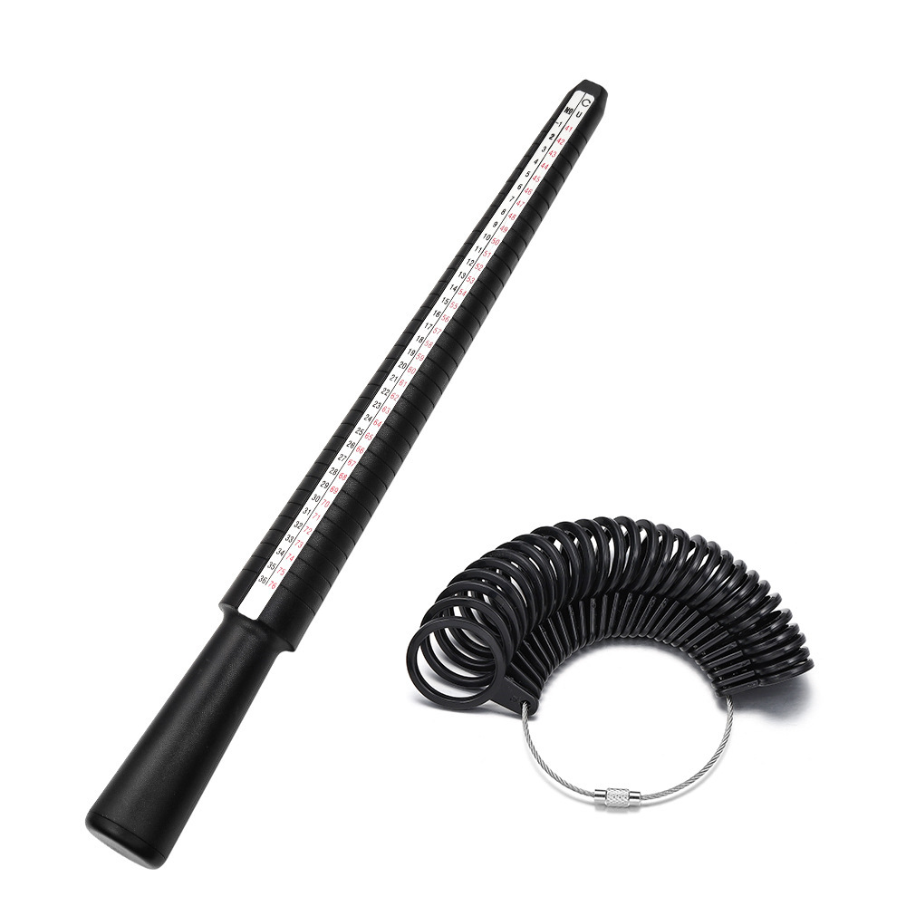 black measuring rod and measuring ring