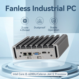 Lüfter loser industrieller Mini-PC Intel J6412 i5 6200U DDR4-RAM Dual RJ45 LAN RS232 COM HD VGA-Display Linux Win11 Embedded Computer - Product Image 2