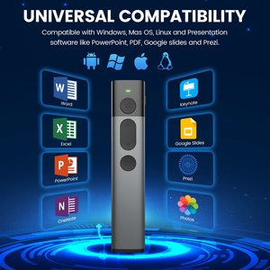 MAC Doosl Powerpoint Clicker Laser rosso ricaricabile Clicker Powerpoint Wireless presentazione Clicker per aula ppt - Product Image 2