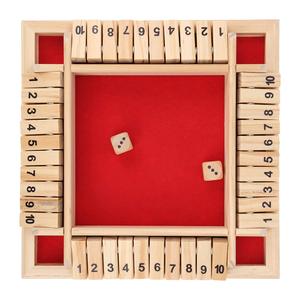 LANDER-MAN木制のボックスゲームサイコロゲーム家族楽しいボードゲーム - Product Image 1