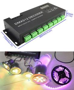 DMX512 декодер, RGB светодиодный контроллер полосы света, dmx512 декодер диммер DC5V-24V для светодиодного модуля света 12 каналов - Product Image 2
