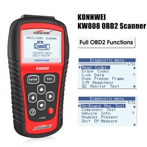 KONNWEI KW808 motor programable ecu12v pro piezas coche de gasolina diésel con EVAP PCM leer y borrar códigos de falla/leer sensor en vivo
