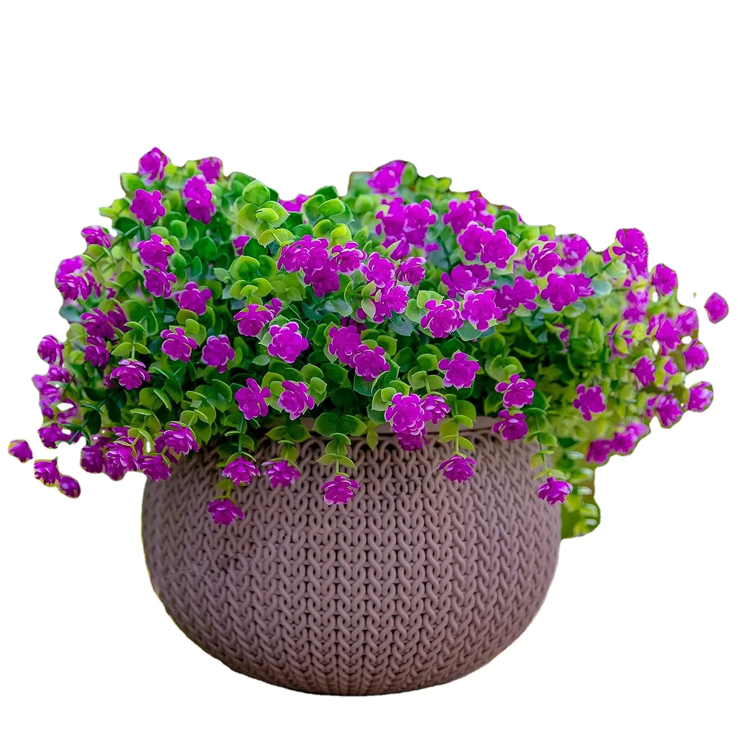 Fleurs artificielles pour l'extérieur Résistant aux UV-Pas de décoloration Artificielle Verdure Maison Porche Tiges Extérieur Fenêtre Boîte Décor
