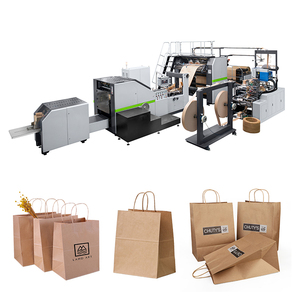 ROKIN BRAND long working life Carrefour use twisted <strong>handle</strong> fully <strong>automatic</strong> paper bag <strong>making</strong> <strong>machine</strong> sos paper bag <strong>machine</strong> - Product Image 5