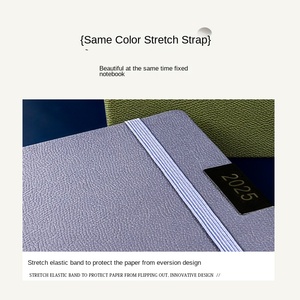 ¡2025 Cuaderno de negocios A5 Diario de amarre de cara dura con Bloc de notas portátil Planificador personalizable para uso de regalo en stock! - Product Image 4