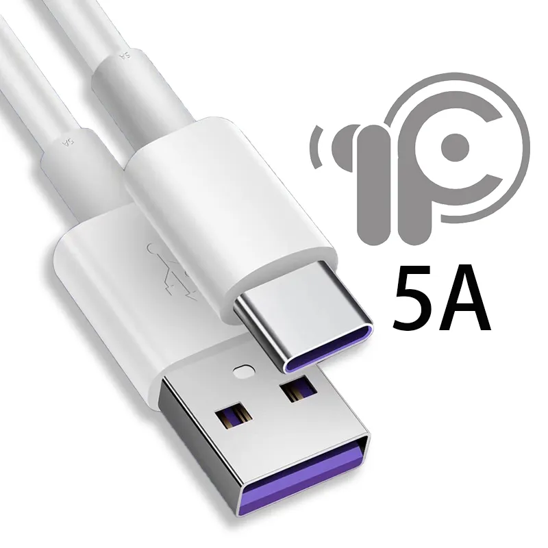 Buon cavo dati usb di vendita caldo all'ingrosso a buon mercato 5A cavo USB di tipo C a ricarica rapida