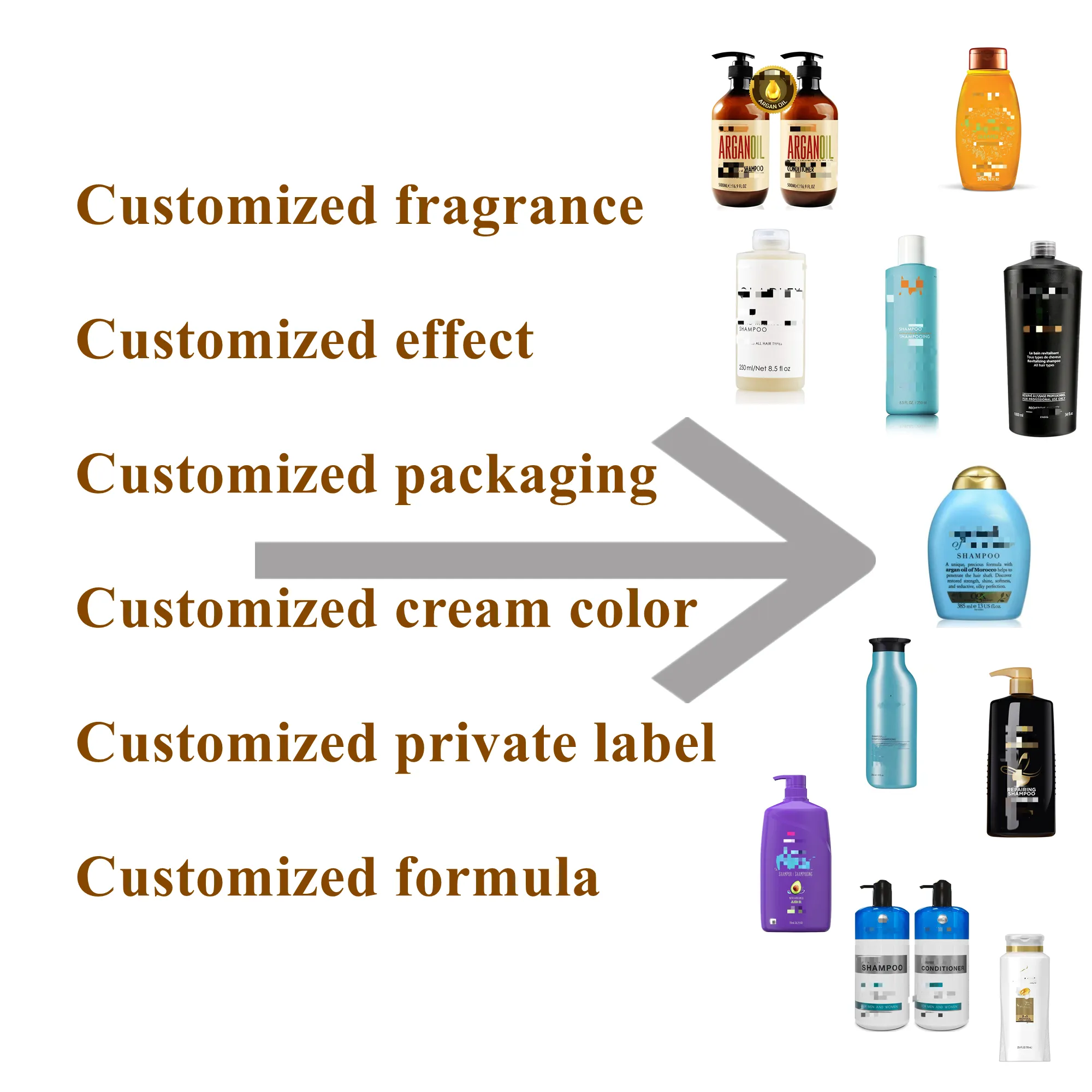 2021 Hot Selling Customized Private Label Premium Hair Care Moroccan Argan Oil Conditioner For Hair Treatment Growth Oil Repair