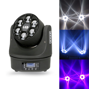 高品質6個RGBW4in115WミニビービームアイムービングヘッドライトワイヤレスDMX512コントロールDJライト