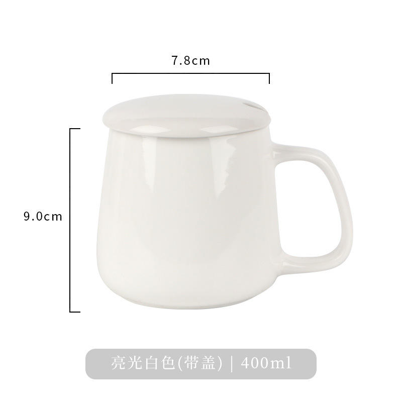Couvercle de tasse blanc brillant et chaud