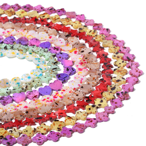 Wholesale Multiple Shapes Multicolour Printing Ink Shell <strong>Beads</strong> Loose Interval <strong>Beads</strong> for DIY Necklace Bracelet Jewelry Making - Product Image 6