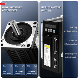 17-Bit 110mm 1.5kw 220vac 3000rpm üç fazlı AC Servo Motor ve darbe Servo sürücü için ağaç İşleme makinesi satılık mevcut - Product Image 4