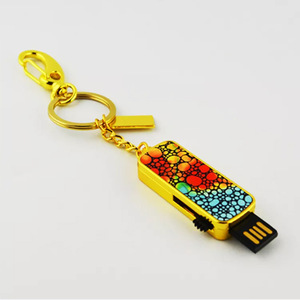 Kim Loại Hiện Đại truyền nhiệt in trống thăng hoa ổ đĩa USB Keychain hình chữ nhật/vòng 4G/8G/16G/32G/64G - Product Image 3
