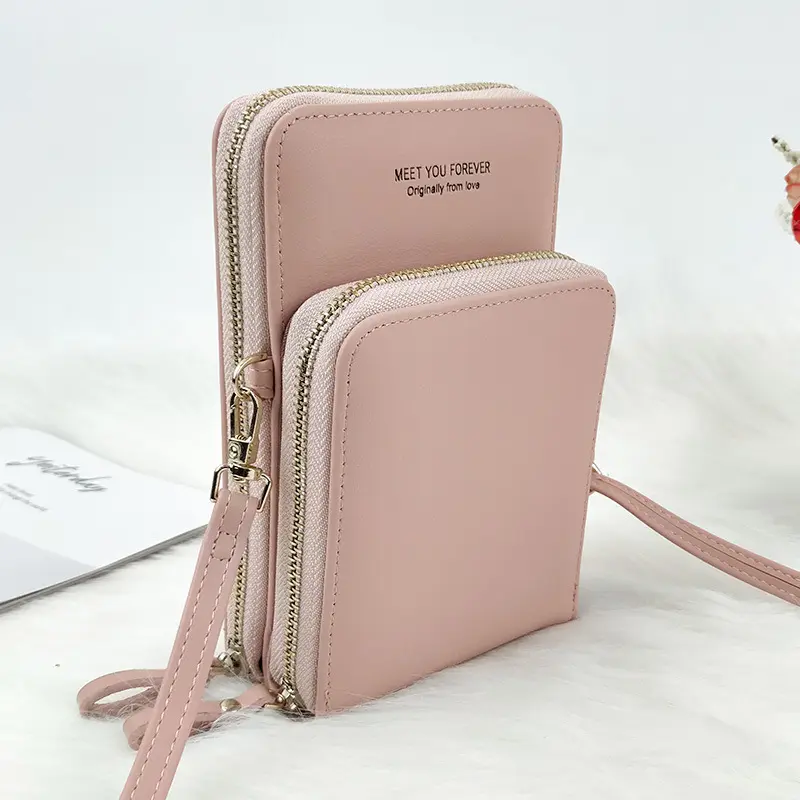 새로운 트렌드 다기능 여성 디자이너 손 crossbody pu 가죽 휴대 전화 슬링 가방