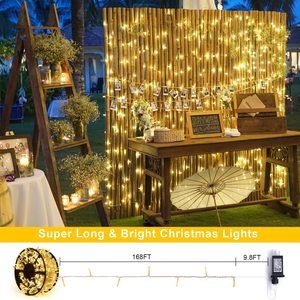 Cadena de luces <span class=keywords><strong>LED</strong></span> que cambia de Color 600, luz de Navidad Multicolor para exteriores, impermeable con temporizador para decoración de Navidad de árbol