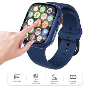 Hard PC Protective Case with Tempered Glass Screen Protector for <strong>Apple</strong> Watch Series 1 2 3 <strong>4</strong> 5 6 7 <strong>8</strong> 9 SE 40 41 44 45 mm Iwatch - Product Image 5