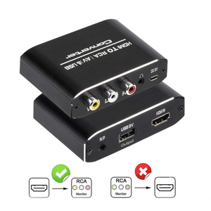 Convertidor de conversión RCA a HD MI HD a AV + USB + 3,5 conector de auriculares HDMI2AV HD a RCA Video Audio convertidor Mini adaptador - Product Image 2