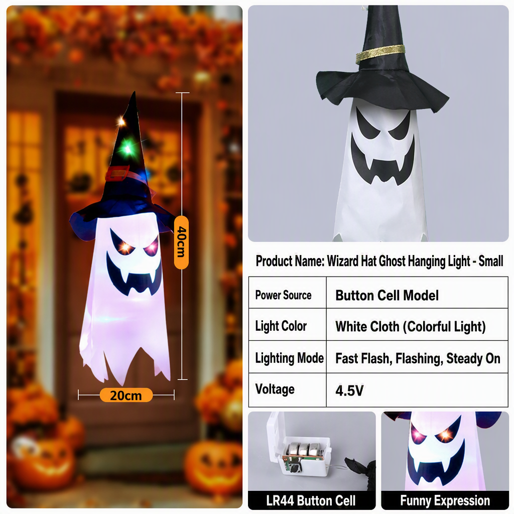 Chapeau de sorcier unicolore_40cm