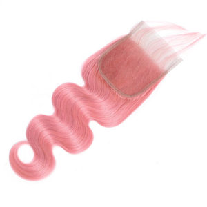 สีชมพูรวมกลุ่มกับ Body Closure Body WAVE สีบราซิลมนุษย์ผมสานการรวมกลุ่ม - Product Image 5