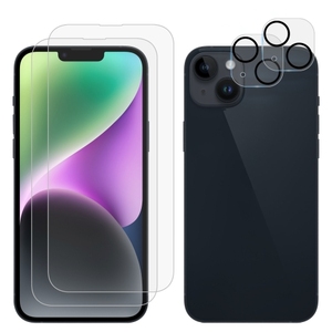 Lớp AAA Chất Lượng 2-Gói HD Tempered Glass Máy Ảnh Ống Kính Bảo Vệ Siêu Radian Hình Dạng Cho Iphone 14 & 14 Pro Điện Thoại Di Động - Product Image 1