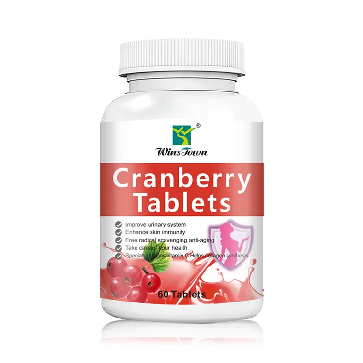 क्रैनबेरी अर्क गोलियाँ कोलेजन संश्लेषण त्वचा एंटी एजिंग क्रैनबेरी पाउडर कैंडी आहार अनुपूरक के लिए