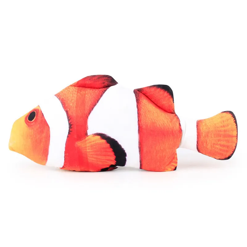 Wholesele Plush Simulation Fish With Catnip Animal Pets Interactive Toy Pet Cat Chew Toys In Stock