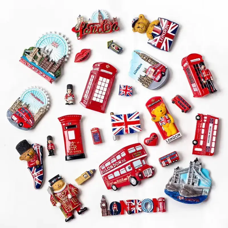 London Kühlschrank Magnete Reise Souvenirs 3d Harz Kühlschrank Dekoration Geschenk Magnete UK Souvenir Kühlschrank Magnet