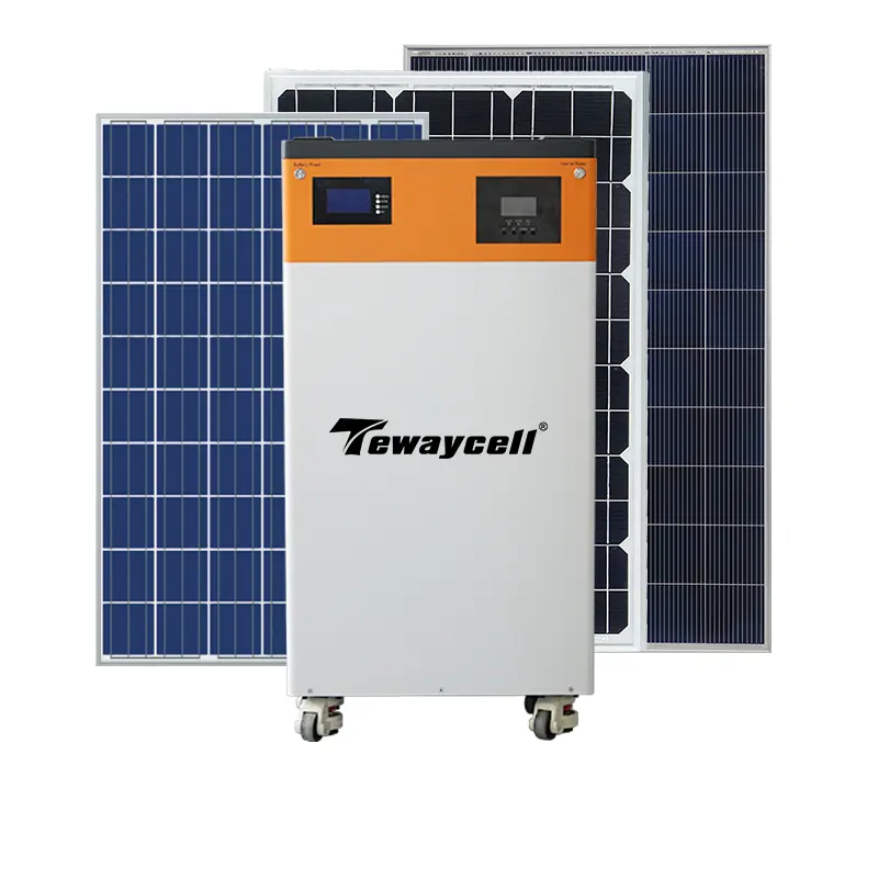 Tewaycell הכל-באחד 48v 300ah 15kwh סוללת lifepo4 סולרית סולרית מחוץ לרשת מובנית מערכת אחסון אנרגיה מהפך 5KW