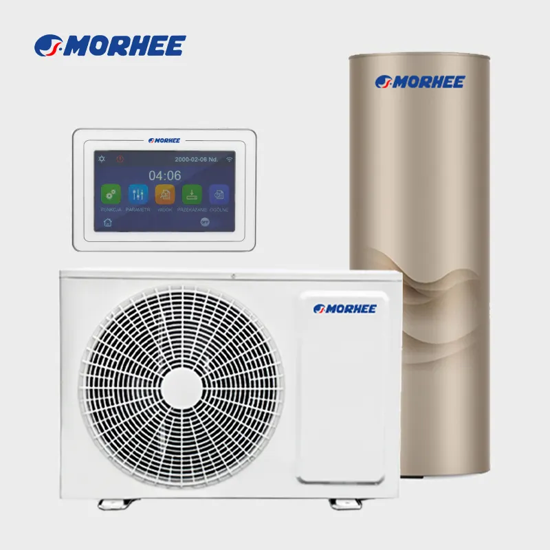 Morhee High Effect Mini DC Wechsel richter Luft quelle zu Wasser Wärmepumpe mit Warmwasser bereiter Umwälztank