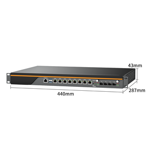 BKHD 1U Customized Firewall <strong>Network</strong> Appliance 8*RJ45 Expandable 4*10G SFP Support Intel I3 I5 I7 6th-9th for Mikrotik Ubuntu - Product Image 3