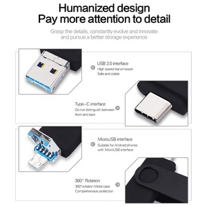 OTG 3合1 USB 3.0 256gb 128gb 64GB USB闪存驱动器自定义徽标类型-C Micro 32GB Pendrive适用于Android设备PC平板电脑Mac - Product Image 4