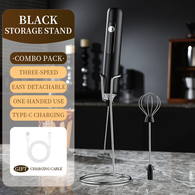 Black- Two Heads + Stainless Steel Stand