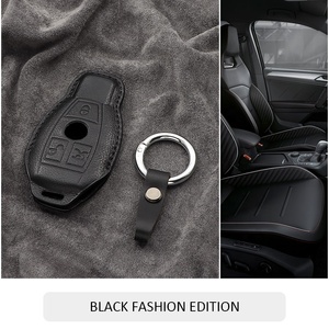Özel araba anahtarı durum kapak deri anahtar uzaktan kumanda anahtarlık koruma çantası Mercedes Benz için GLC GLA - Product Image 6
