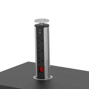 60MM UK Power Outlet Pop up <strong>Sockets</strong> Extension <strong>USB</strong>-C Tower <strong>Socket</strong> / Recessed Hidden Power <strong>Socket</strong> for Kitchen Worktops Desktop Hom - Product Image 1