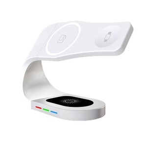 แท่นชาร์จไร้สายระบบแม่เหล็ก4-in-1 15W สำหรับ iPhone สำหรับ Apple Watch USB-A พอร์ต Type-C QC3.0อะแดปเตอร์ที่ชาร์จป้องกัน OTP - Product Image 4