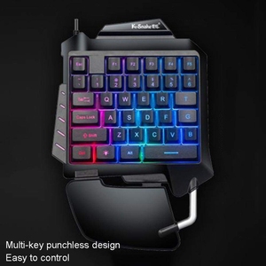 K-Snake G92 tastiera singola piccola giochi mobili macchina robotica luminosa tastiera da gioco sensoriale (nera)