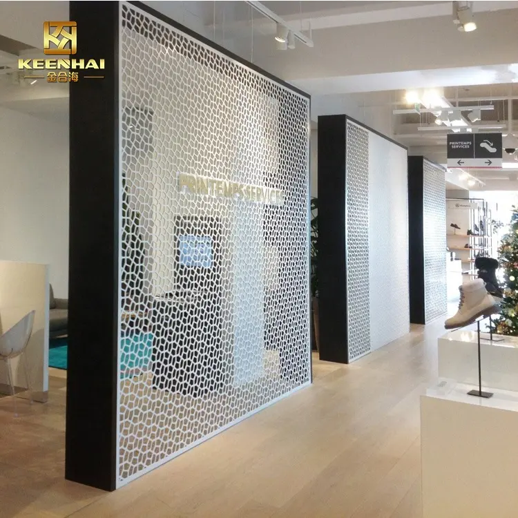 アルミニウム鋼ステンレス鋼から作られたオフィスルーム用のモダンな室内装飾レーザーカットメタルスクリーンスライディングパーティションウォール