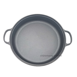 デュアルアシストハンドル事前味付け鋳鉄スキレットモダンデザインオーブンストーブグリルで使用 - Product Image 4