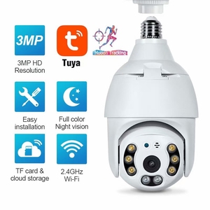 新图雅智能p2p wifi ip摄像头1080P高清自动旋转跟踪e27无线户外圆顶ptz球泡灯ip摄像头WIFI - Product Image 3