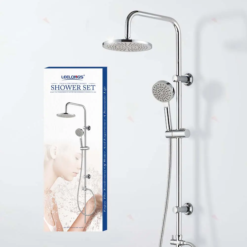 Ningbo Factory Hochwertiges Dusch system Dual Head Set Mischbatterien Wand halterung Badezimmer dusche