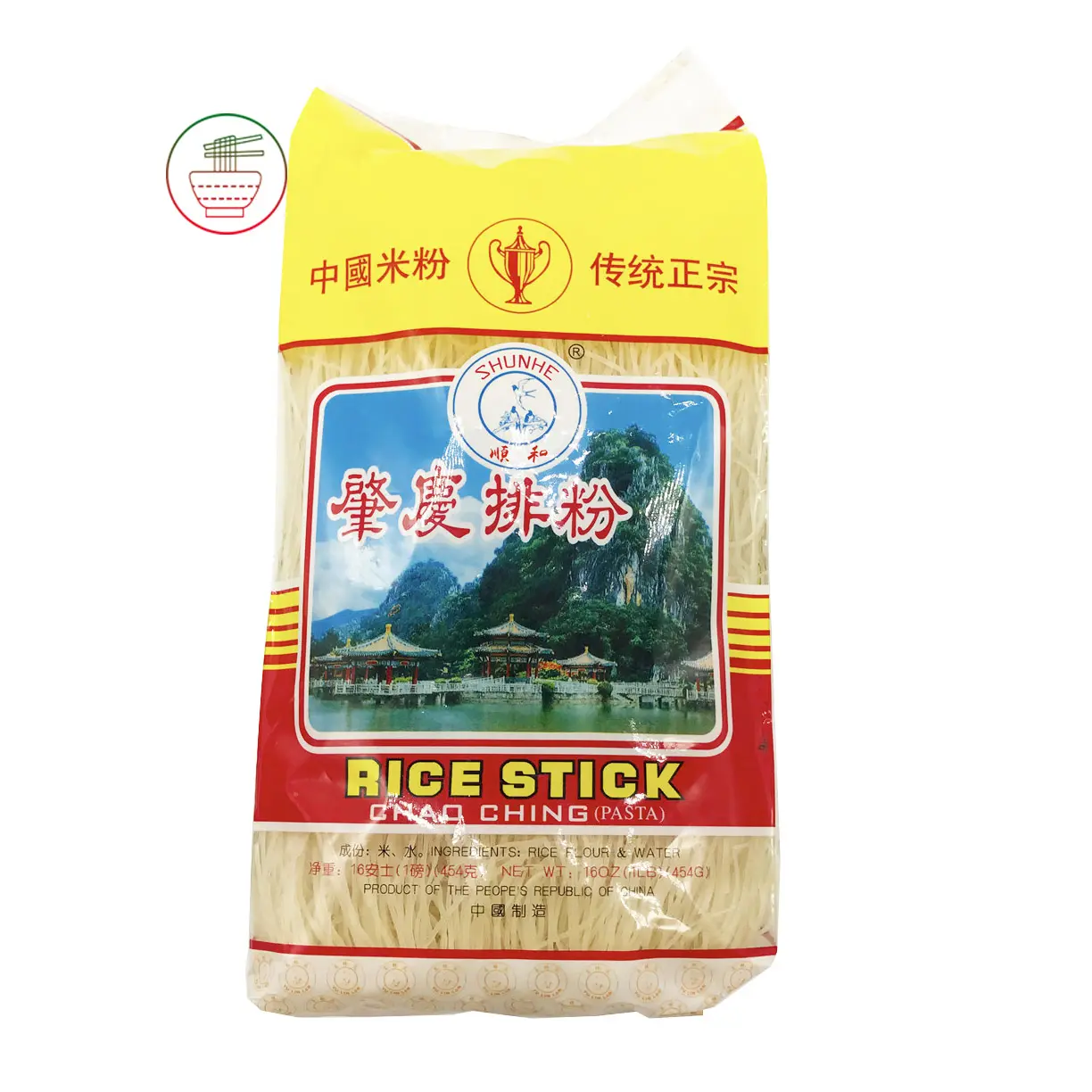 נתרן נמוכה צ 'או צ' ינג מקל אורז אטריות