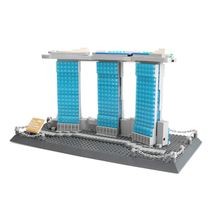 Wange Kids Architecture Building Block Set Marina Bay Sands Toy Architecture para jóvenes arquitectos-Icónico del mundo real inspirado - Product Image 1