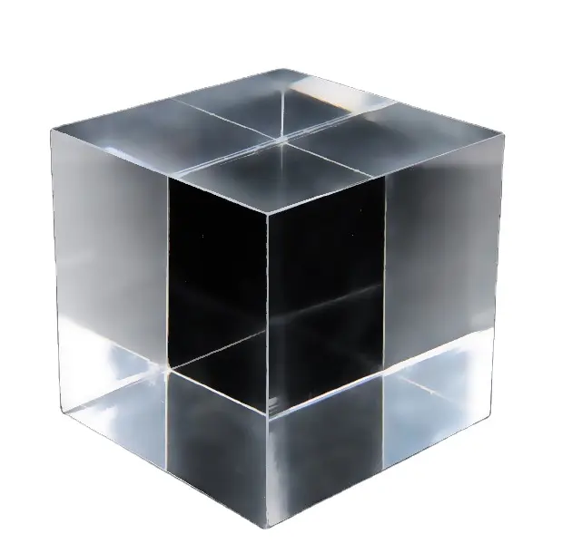 Custom clear acrylic solid cube cuboid cylinder block for home table decoration jewelry cosmetics store counter display stand