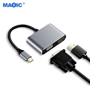 Commonly Used Accessories Parts <strong>Usb</strong> Hub <strong>USB</strong> C Male <strong>to</strong> <strong>HDMI</strong> VGA Female <strong>Converter</strong> Adapter Type c <strong>to</strong> <strong>hdmi</strong> Vga Adapter