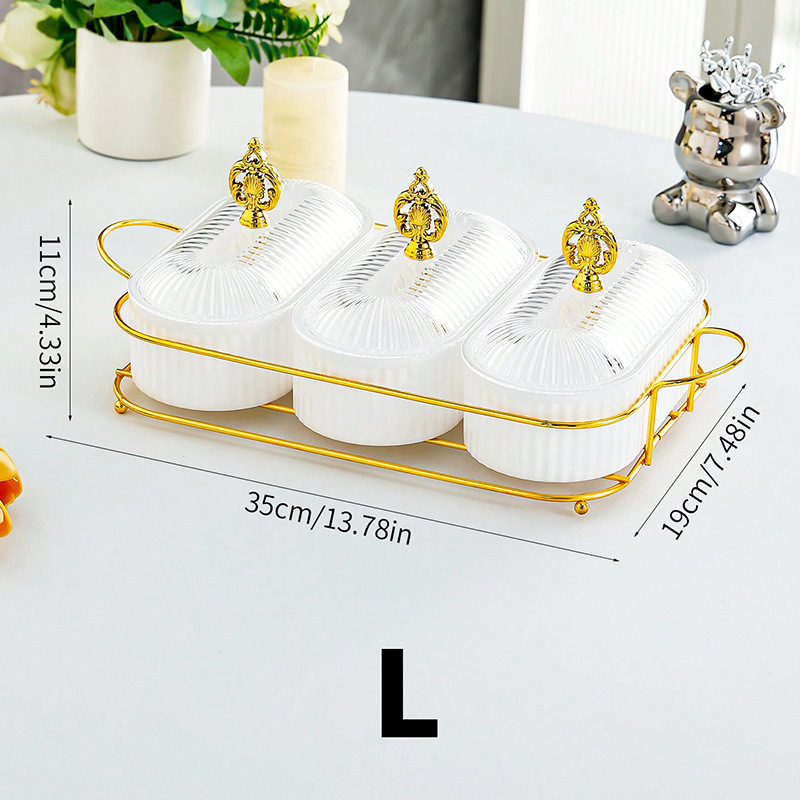 White oval dish with lid L