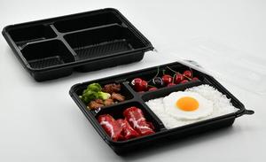 2 Compartment 1200ml Microwave PP <strong>Rectangular</strong> <strong>Containers</strong> Disposable <strong>With</strong> <strong>Lid</strong> for Food Hot Packaging Takeaway Fast - Product Image 5