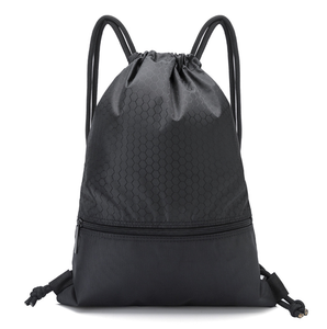 MOQ 100 PCS Logotipo personalizado/Tamaño/Color 210D Poliéster Bolsa de compras con cordón Bolsas de cordón baratas Mochila de gimnasio deportivo - Product Image 3