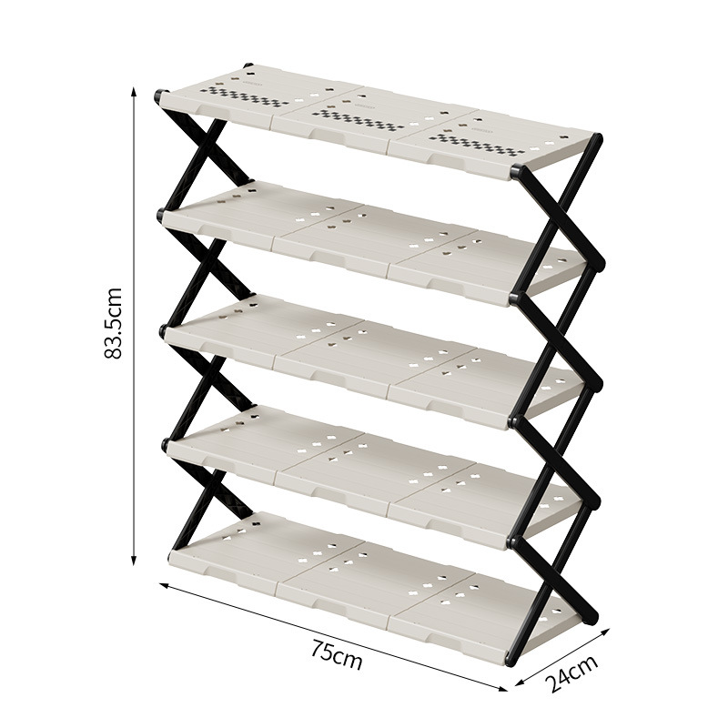 5-layer 72cm - (No installation required) Creamy Style